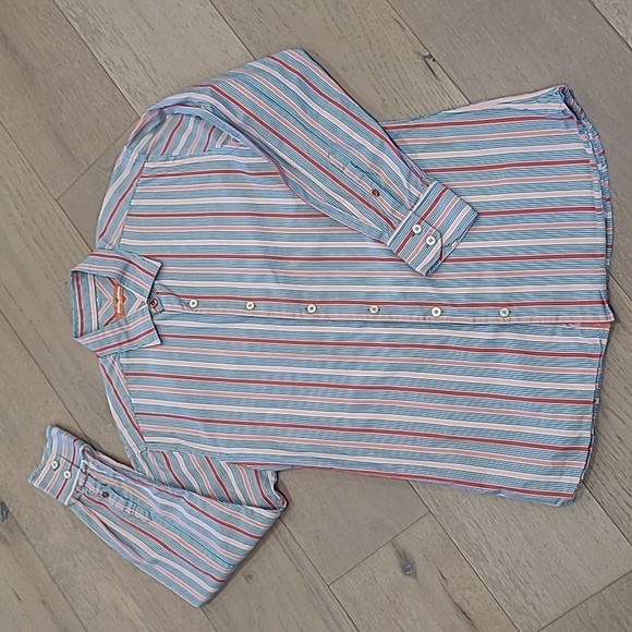 Tommy Bahama Shirt Men's M Multicolored Striped Button Down Long Sleeve - Picture 1 of 8